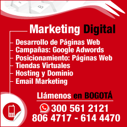 Bogotá. Marketing digital. Diseño Páginas Web, posicionamiento SEO, SEM, SMO, Campañas y cursos Google Adwords, Email Marketing, Tiendas Virtuales, Hosting y Dominio. 