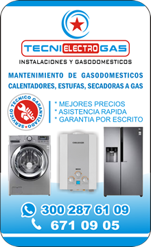 Tecnielectrogas. Servicio a domicilio, mantenimiento, reparación e instalación para sus gasodomesticos calentadores, estufas, hornos a gas y eléctricos, chimeneas a gas, calefactores de ambiente asadores BBQ, especializado  en  todas las marcas challenger, sueco, shimasu, longive, digues, classic, smartec, Bosch,  mabe, haceb, centrales, Barrio Cedritos, norte de Bogotá.  MANTENIMIENTO DE NEVERAS, LAVADORAS Y SECADORAS.  Servicio técnico especializado en el mantenimiento y reparación de lavadoras, digitales y manuales de todas las marcas, Whirlpool, Samsung, LG, mabe, haceb, centrales, general electic, firgidaire, Electrolux, challenger, lavadoras de carga frontal, lavadoras antiguas, tecnología inverter.