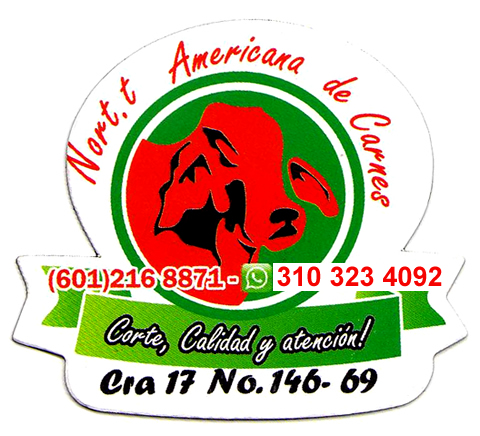 Nor.T. Americana de Carnes, barrio Cedritos norte de Bogotá.  Servicio a domicilio fama, carnicería, venta de carne de res, pollo, pescado, cerdo. Salsamentaria, lácteos, huevos.