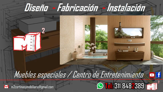 M2 Cortinas y Mobiliario.  Venta y fabricación de repuestos para cortinas.  Mantenimiento cortinas.  Barrio Cedritos, norte de Bogotá.  Accesorios para cortinas. Confección de Cortinas modernas y tradicionales. Cortinas Enrollables tipo Solar screen y Black out.  Fabricación de Persianas en madera y aluminio. Mantenimiento de todo tipo de cortinas.