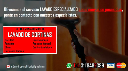 M2 Cortinas y Mobiliario.  Venta y fabricación de repuestos para cortinas.  Mantenimiento cortinas.  Barrio Cedritos, norte de Bogotá.  Accesorios para cortinas. Confección de Cortinas modernas y tradicionales. Cortinas Enrollables tipo Solar screen y Black out.  Fabricación de Persianas en madera y aluminio. Mantenimiento de todo tipo de cortinas.