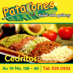 Restaurante Patacones Food and Gallery - Barrio Cedritos, norte de Bogotá.  Servicio a domicilio. Somos la mejor combinación de patacón verde y maduro.