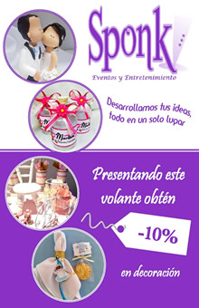 Sponk -Eventos y Entretenimiento-.  Desarrollo de eventos sociales y empresariales personalizados. Norte de Bogotá. Barrio Cedritos. BODA, BABY SHOWER, BAUTIZO, PRIMERA COMUNIÓN, FIESTAS INFANTILES, GRADO, 15 AÑOS.  Invitaciones, recordatorios, sorpresas, alquiler, recreación fiestas infantiles, meseros profesionales, catering.